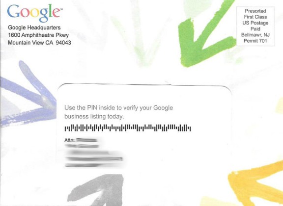 Kartka weryfikacyjna Google z PIN